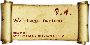 Várhegyi Adrienn névjegykártya